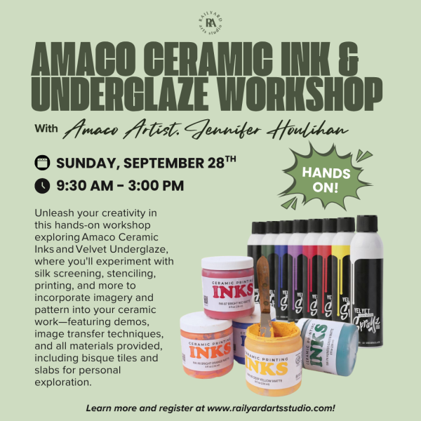 AMACO Ceramic Ink & Underglaze Workshop: Hands-On!